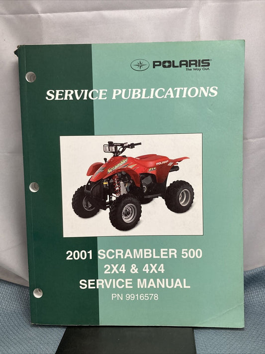 GENUINE POLARIS 9916578 SCRAMBLER 500, 2X4, 4X4 SERVICE MANUAL 2001