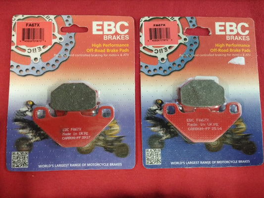 NEW Set of 2 EBC Brake Pad Rear Kit FA67X for Kawasaki Bayou 300 1988-2004