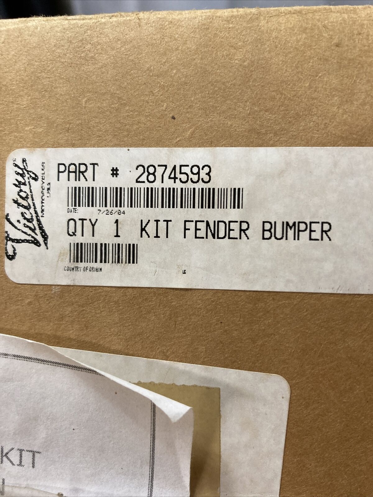 GENUINE VICTORY 2874593 KIT-FENDER BUMPER