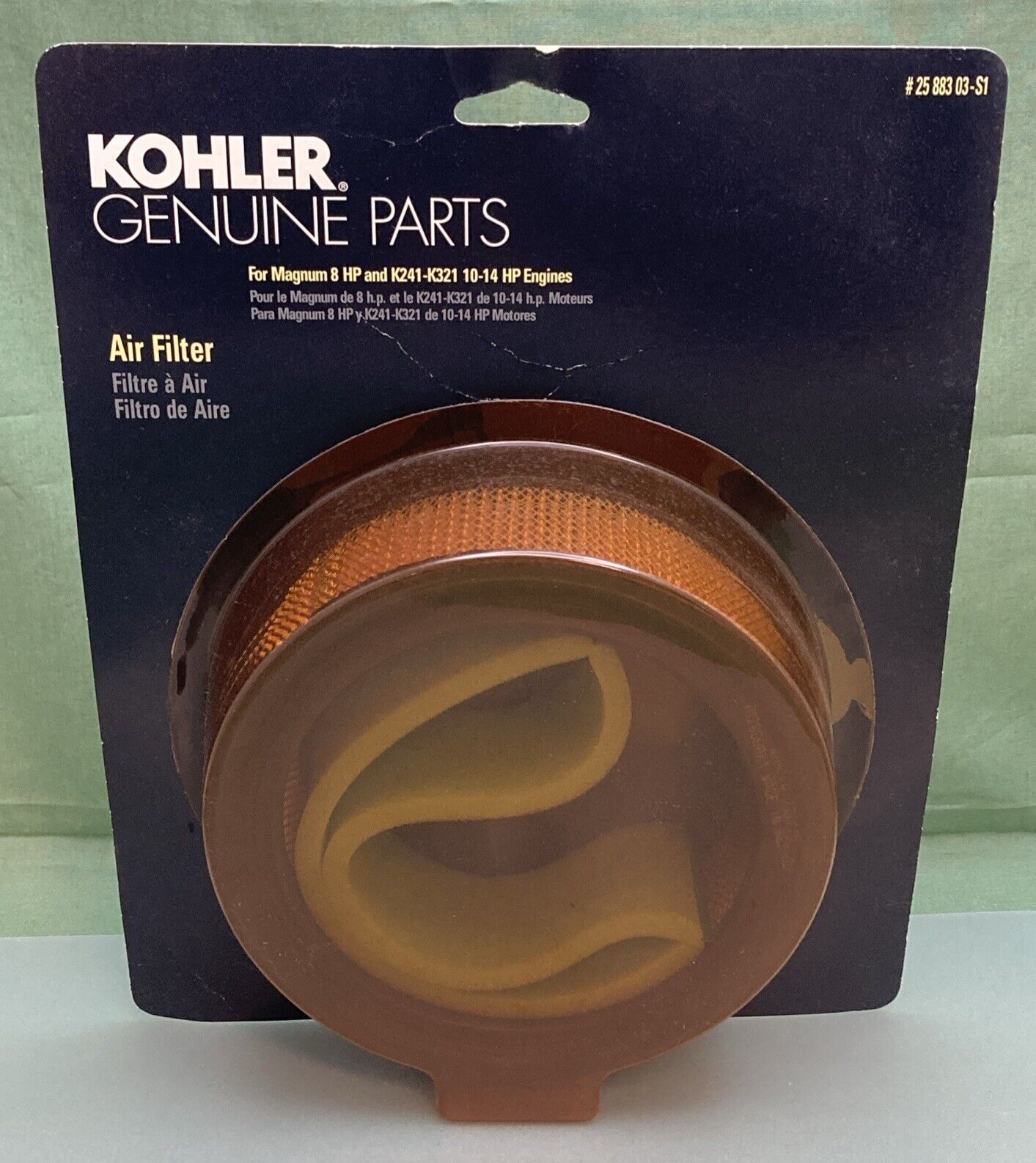 NEW GENUINE KOHLER 25 883 03-S1 AIR FILTER/PRE-CLEANER KIT