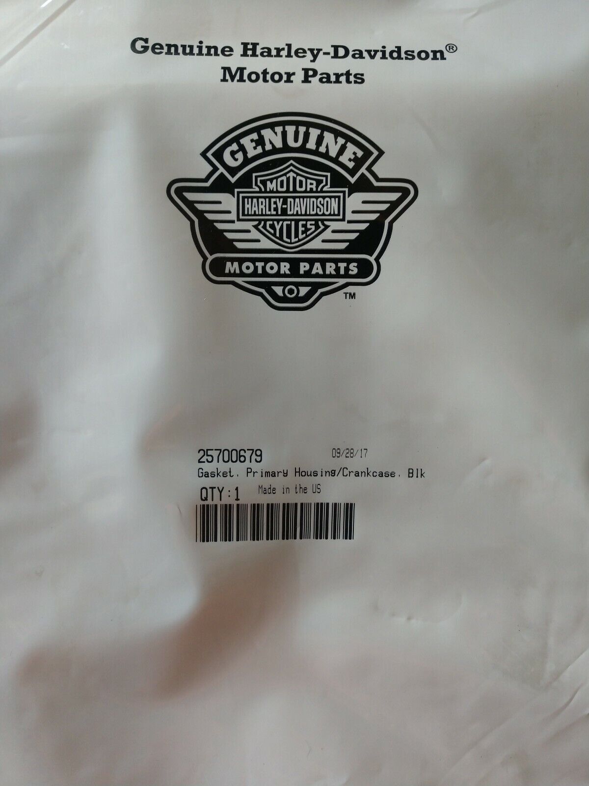 Genuine NEW Harley Davidson Gasket, Primary Housing/Crankcase 25700679