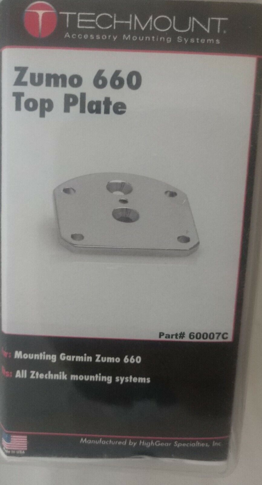 NEW GENUINE TechMount Top Plate Zumo 660 CHROME / 60007C