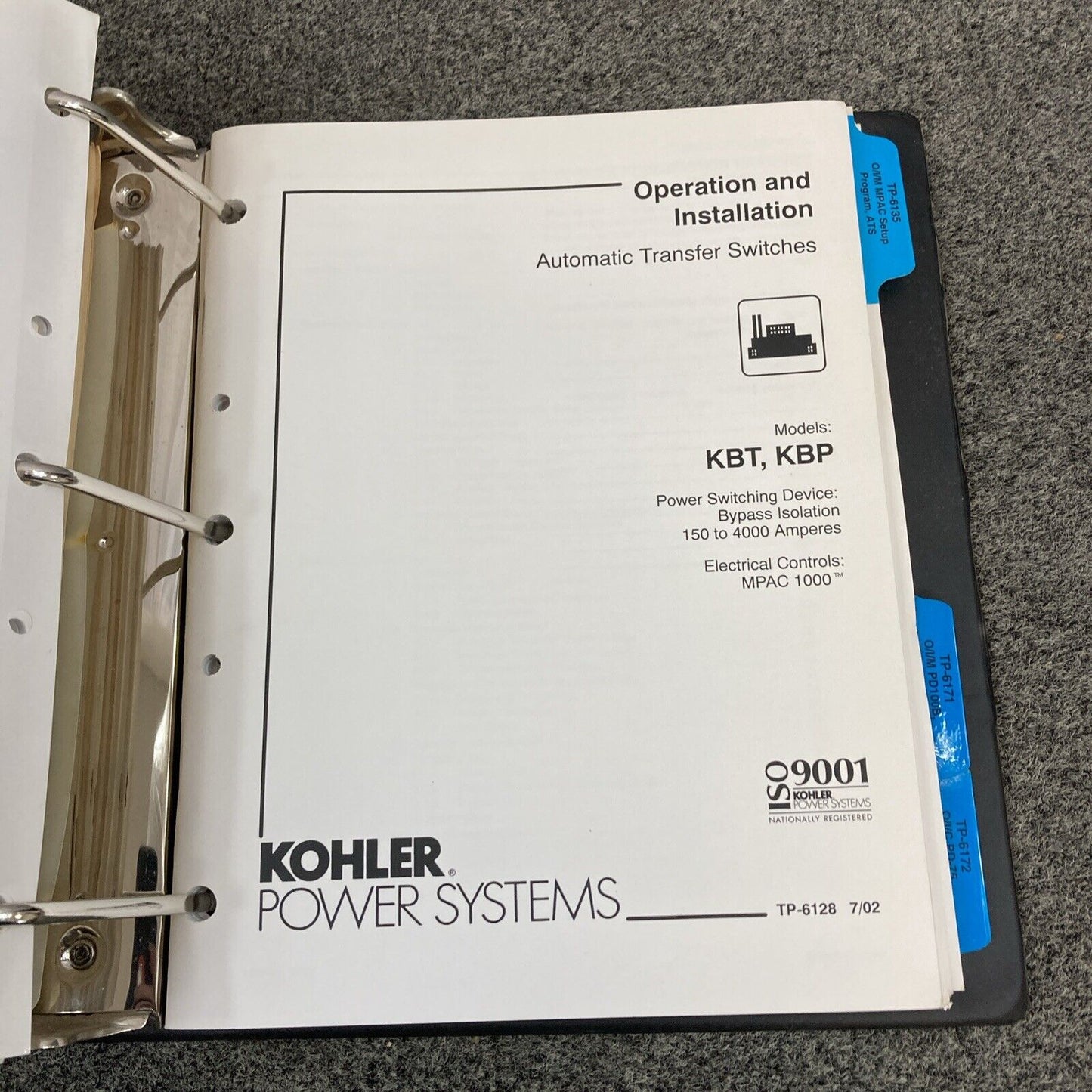 QTY 28 GENUINE KOHLER OPER/INSTALL/SERVICE MANUALS FOR TRANSFER SWITCHES