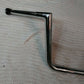 10" Chrome Z Bar Motorcycle Handlebars / Ready for Wiring in Handles