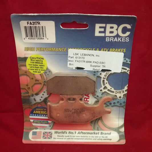 NEW EBC FA317R R-SERIES HIGH PERFORMANCE LONG LIFE SINTERED BRAKE PAD
