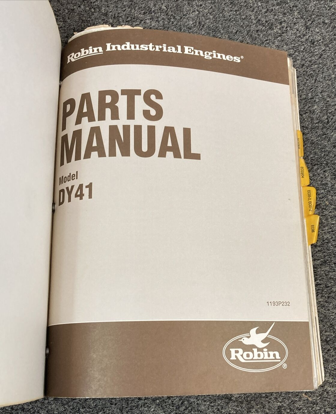 QTY 21 GENUINE ROBIN INDUSTRIAL ENGINES PARTS MANUALS