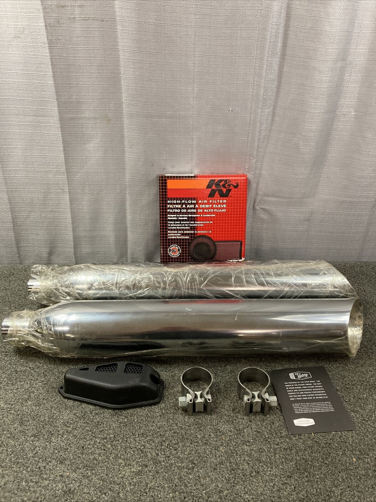 NEW GENUINE VICTORY 2875299 EXHAUST KIT, Stage 1 Slash Cut, CHROME, HAMMER 2005