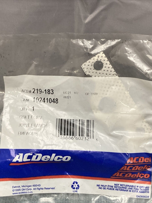 NEW ACDELCO 219-183 GASKET, EGR VALVE PIPE 1996-1999 GM 10241048 GR 3.680
