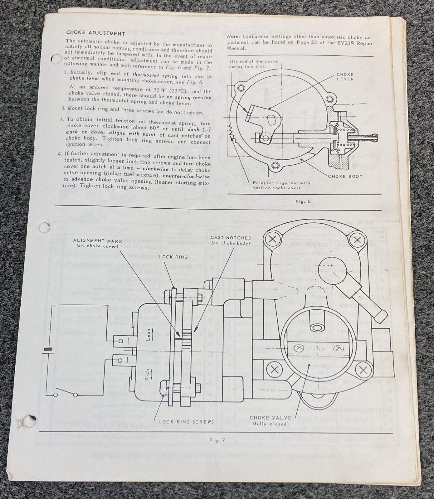 TELEDYNE WISCONSIN ROBIN EY21W LOOSE-LEAF SERVICE PARTS MANUAL