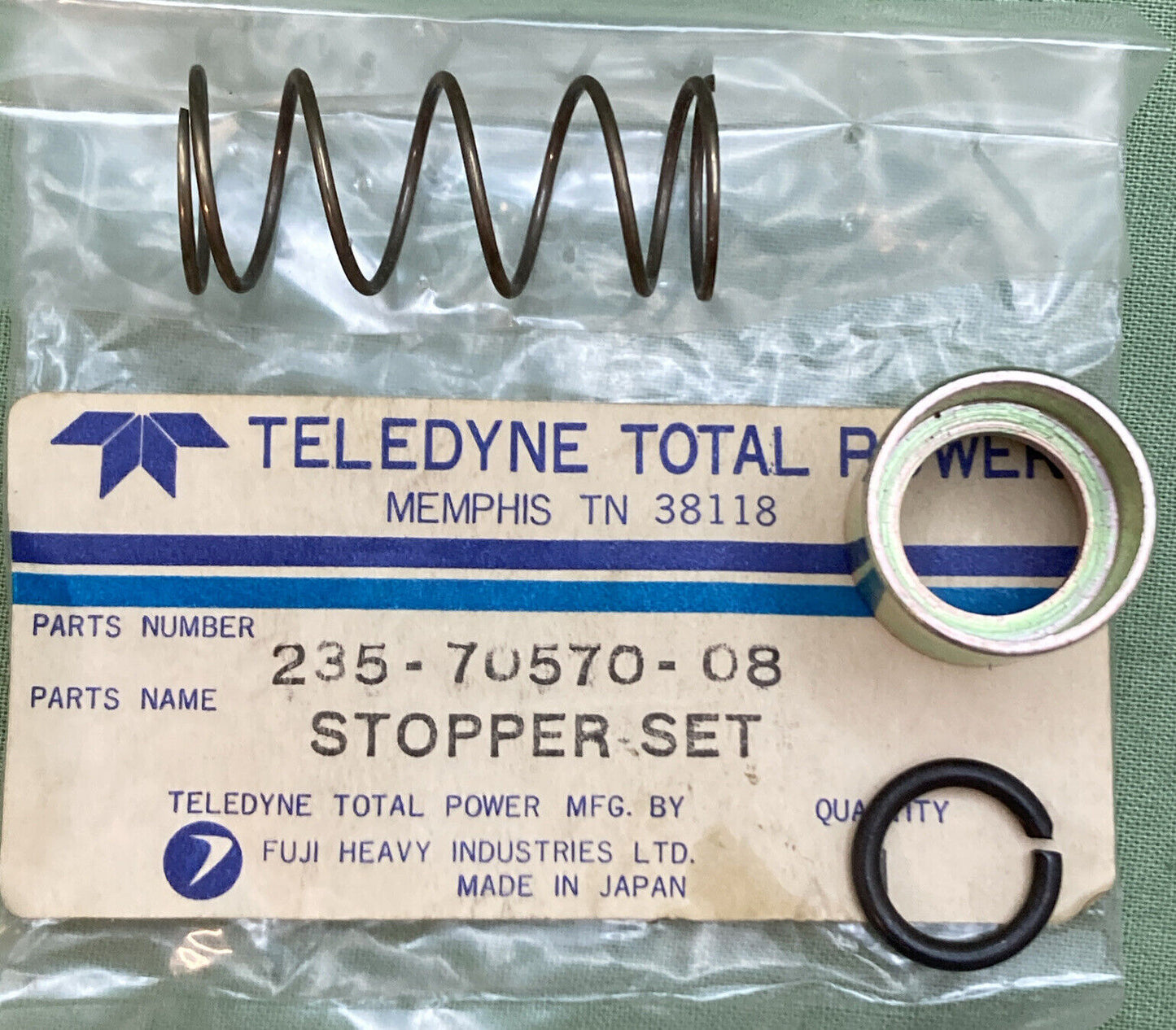 NEW GENUINE TELEDYNE TOTAL POWER 235-70570-08 PINION STOPPER SET