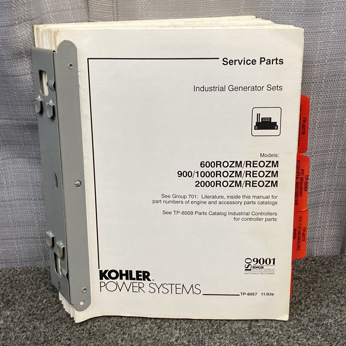 GENUINE KOHLER GENERATOR SETS SERVICE PARTS MANUALS