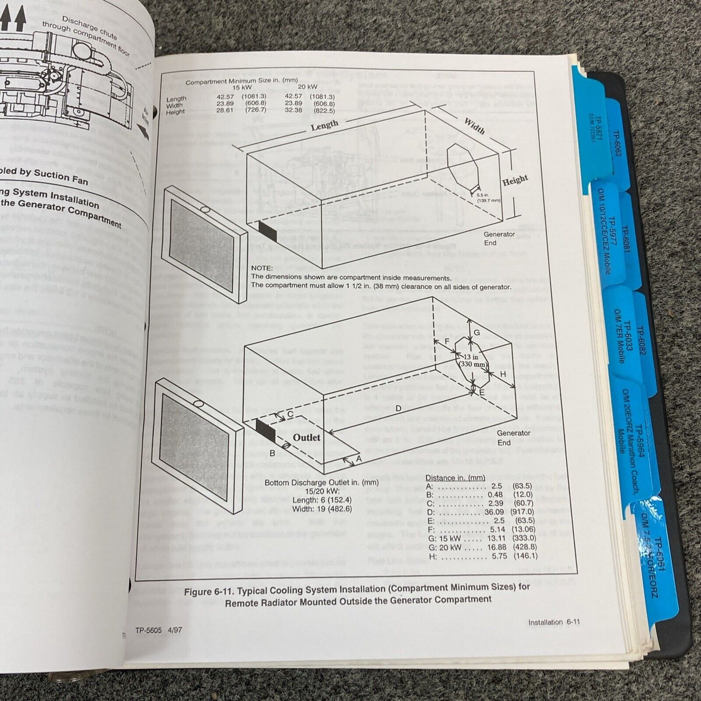 GENUINE KOHLER RV/MOBILE GENERATOR SETS INSTALLATION/OPERATION MANUALS