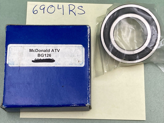 QTY2 NEW MCDONALD ATV 6904-RS SEALED BEARING 20 x 37 x 9mm