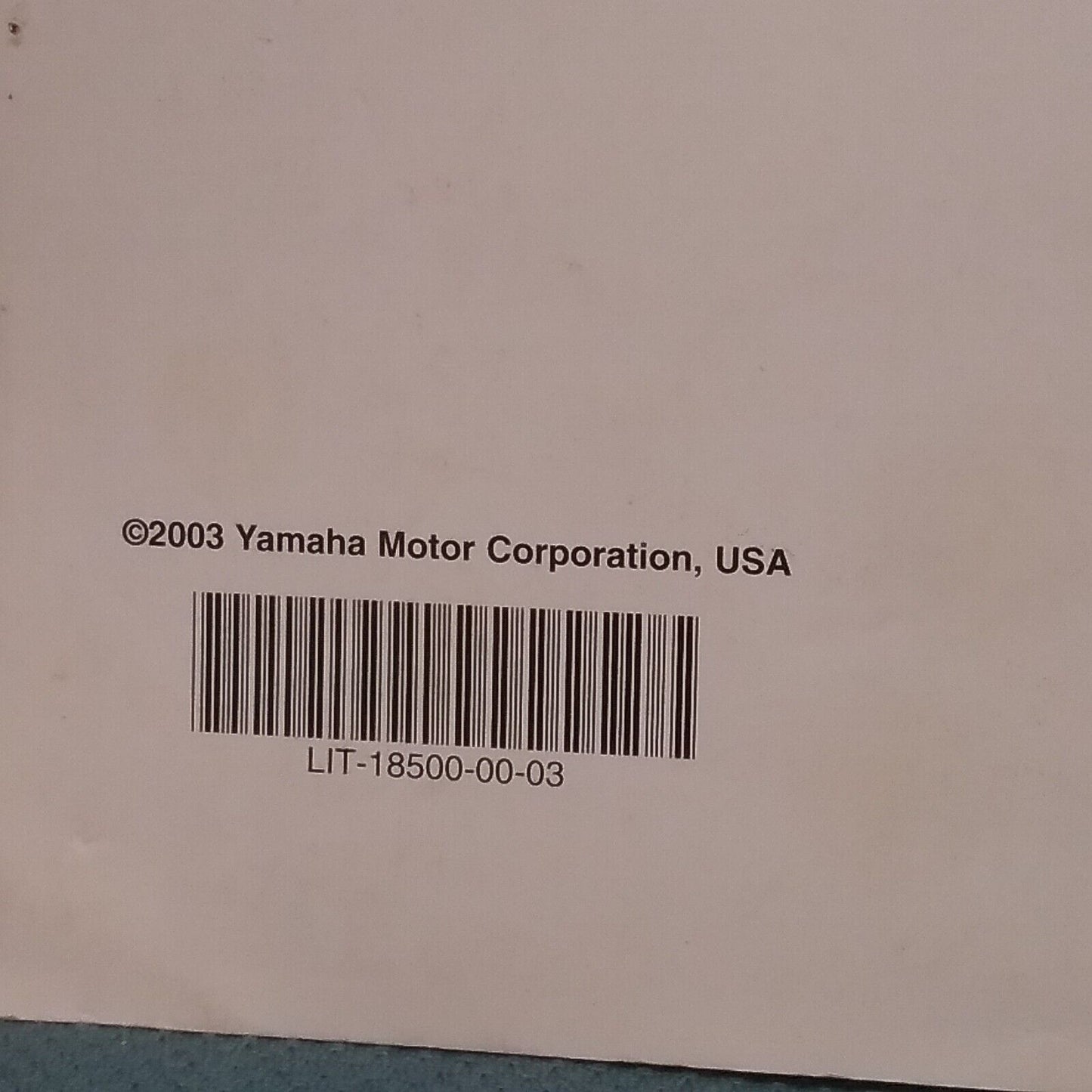 YAMAHA LIT-18500-00-03 WATERCRAFT TECHNICAL UPDATE 2003