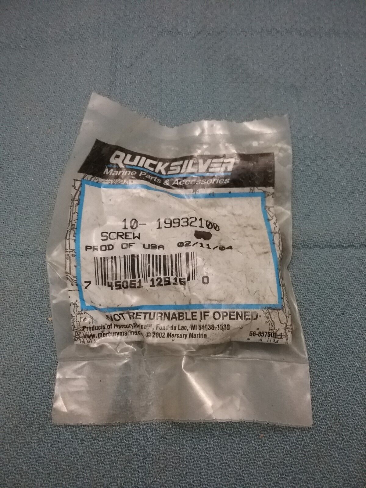 NEW QUICKSILVER 10-19932100 SCREW QTY3