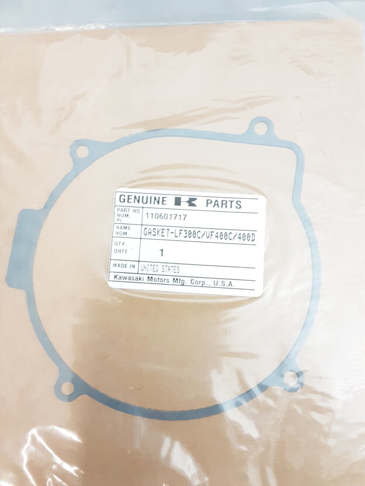 NEW GENUINE KAWASAKI 11060-1717 GASKET RECOIL STARTER Bayou KLF300 Prairie KVF40