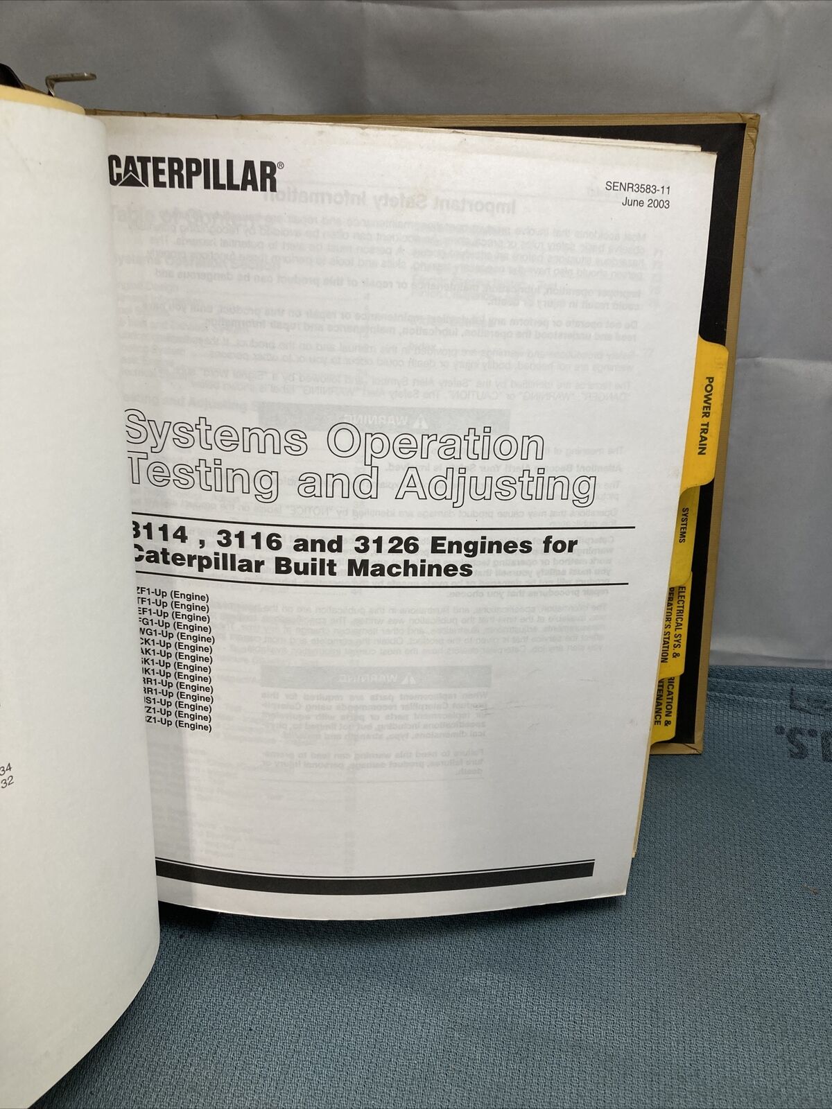 GENUINE CAT/CATERPILLAR SENR1820 SERVICE MANUAL 963C TRACK-TYPE LOADER 2DS1-UP