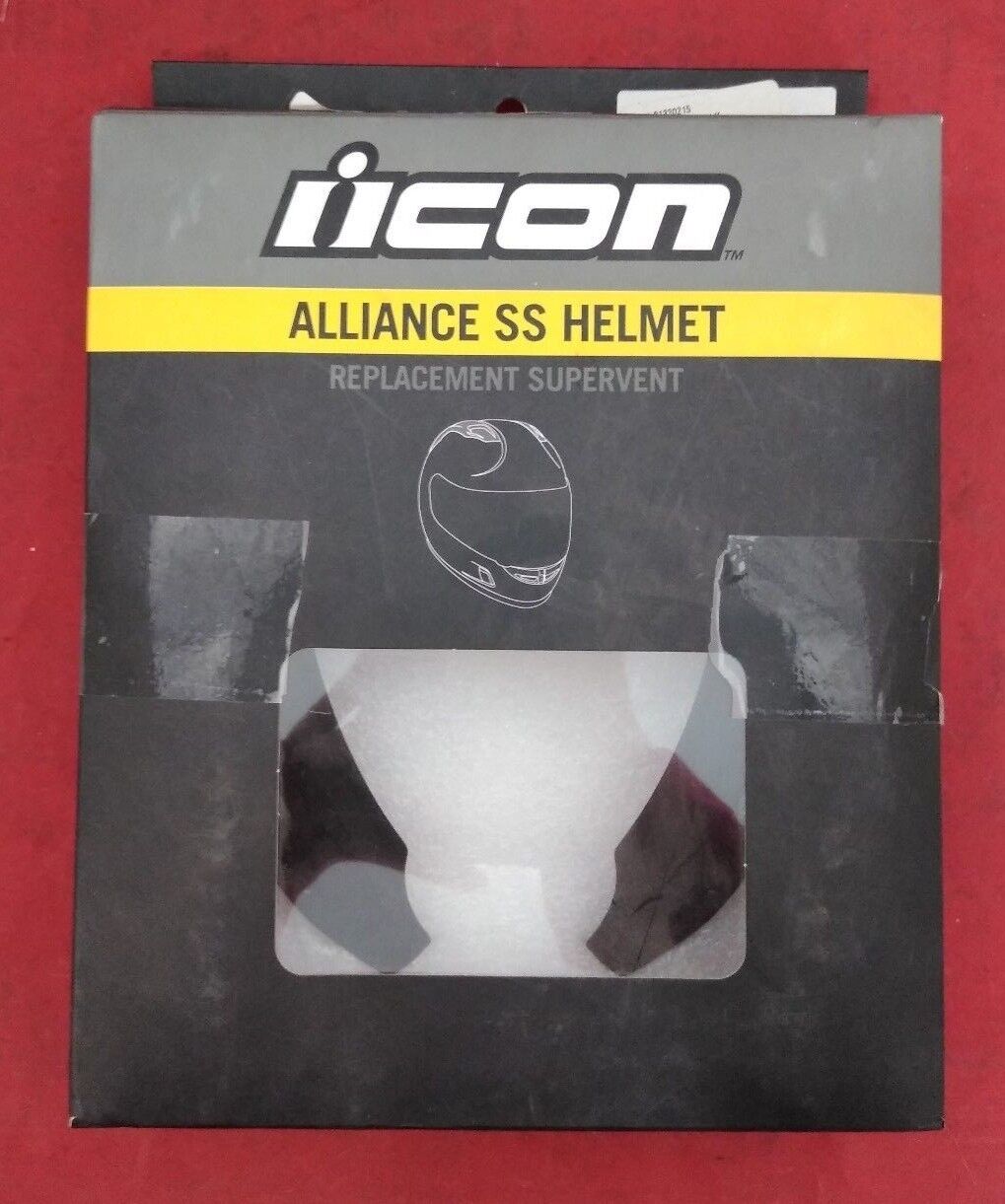 NEW Icon Alliance SS Helmet Replacement Supervent 01330215 / Black / L-XXL