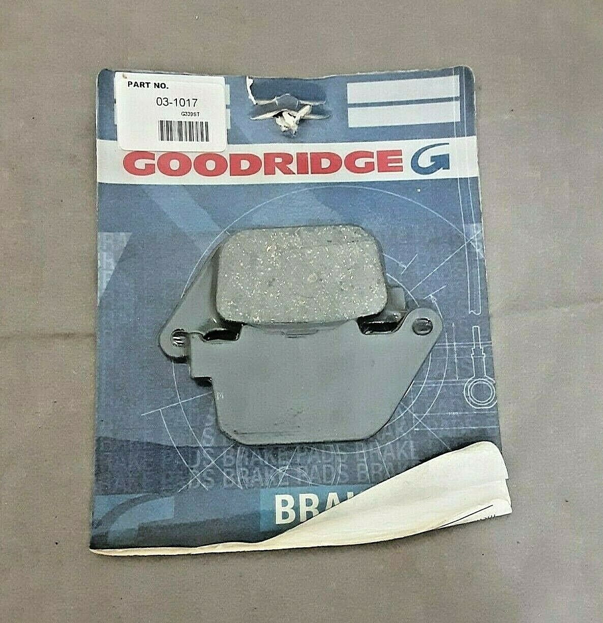 Goodridge Organic Brake Pads Rear #G339ST Harley Davidson Sportster 03-1017