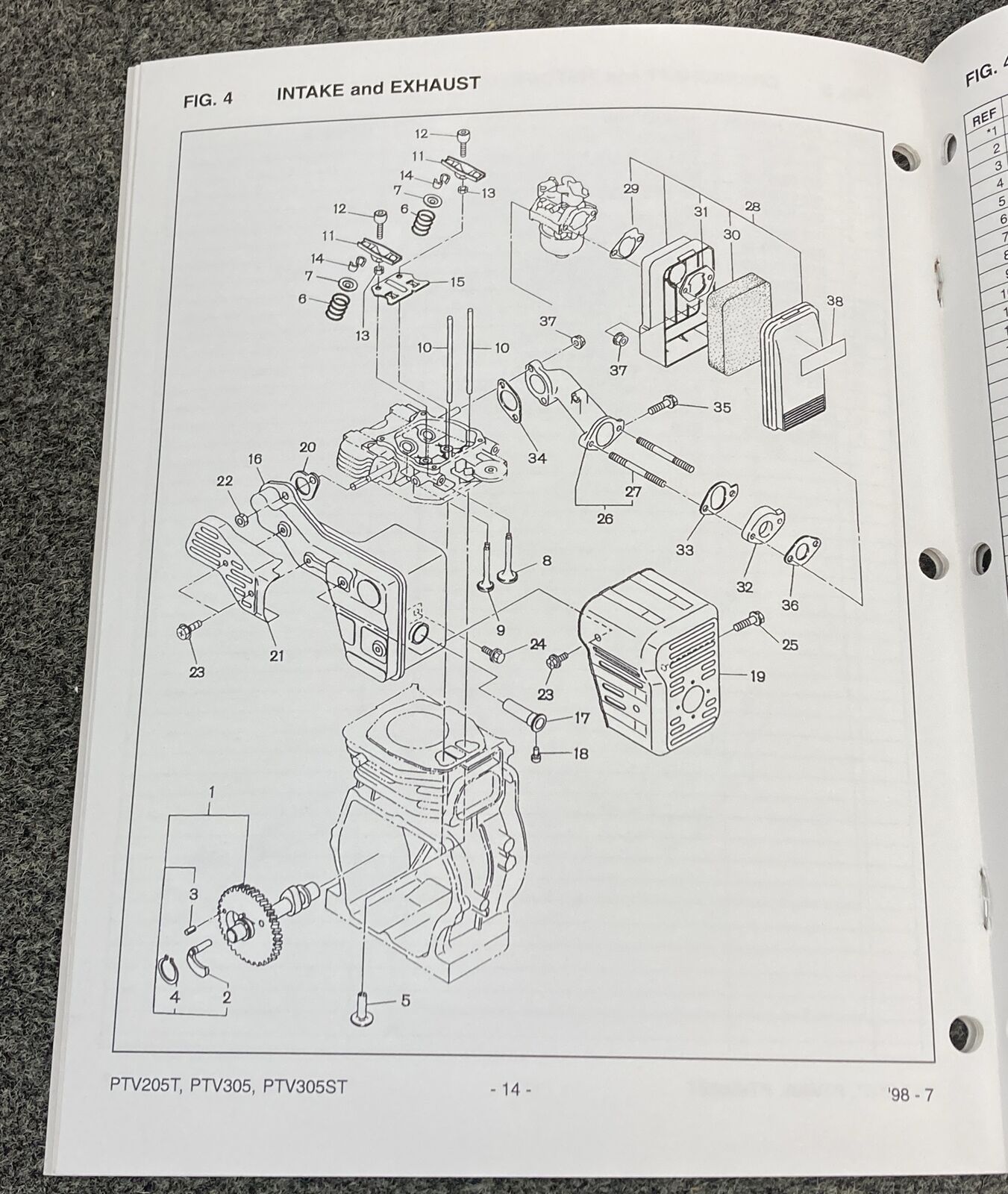 GENUINE SUBARU ROBIN PUB-PP1193 PARTS MANUAL PTV205T PTV305 PTV305ST PUMPS