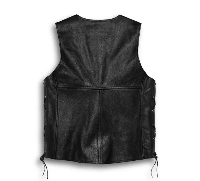 NEW GENUINE HARLEY DAVIDSON 98024-18VM 3XL Men's Tradition II Leather Vest