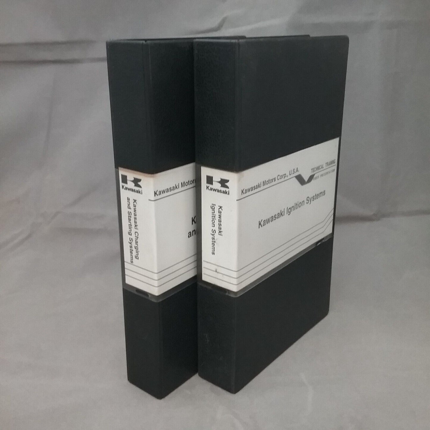 SET OF 2 KAWASAKI VIDEO SERVICE MANUALS CHARGING, STARTING AND IGNITION VHS