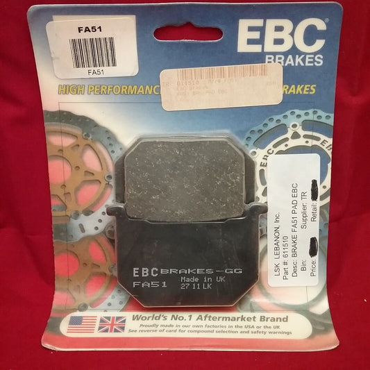 NEW EBC FA51 High Performance ORGANIC BRAKE PADS SUZUKI
