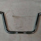 10" Chrome Z Bar Motorcycle Handlebars / Ready for Wiring in Handles