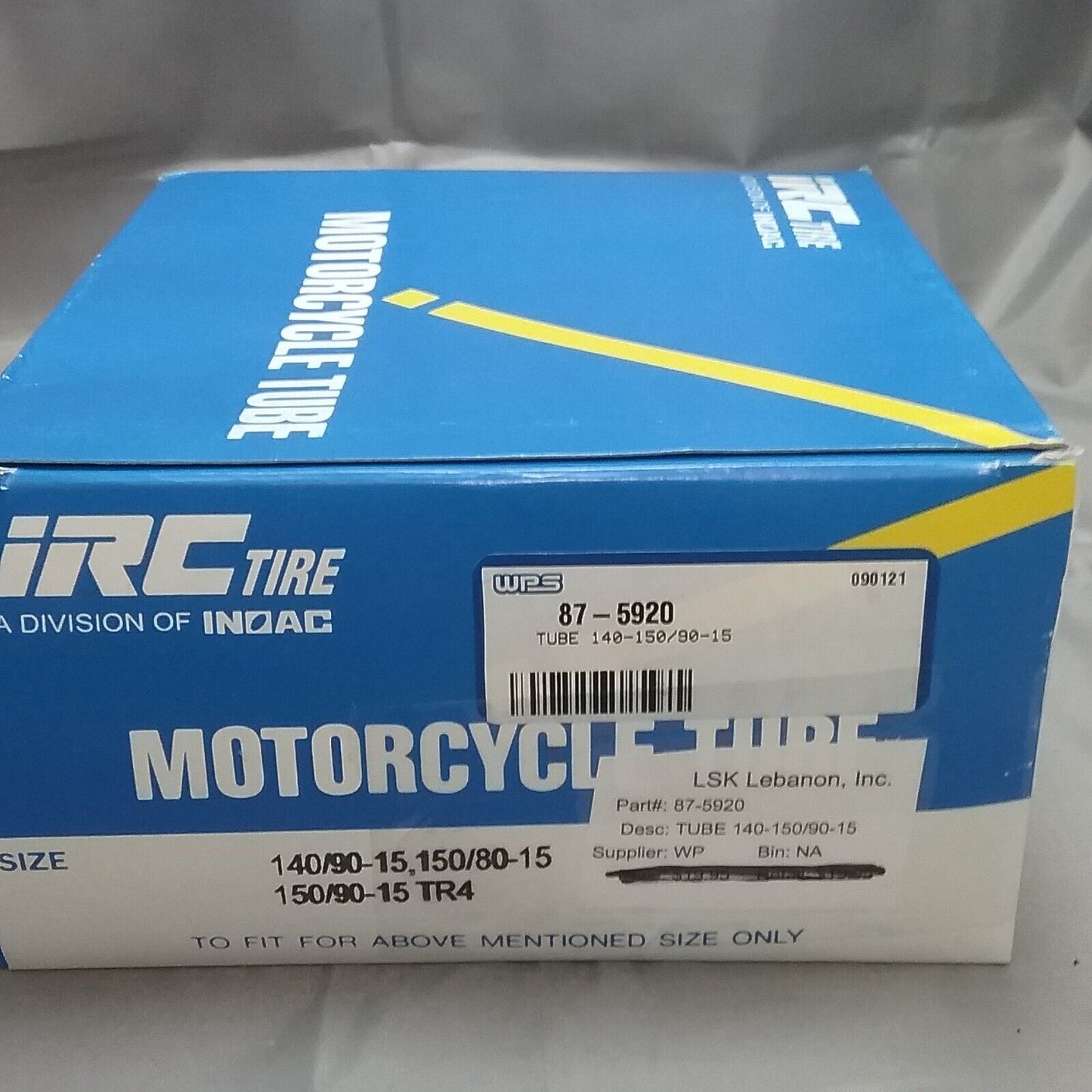 NEW IRC 87-5920 MOTORCYLE TUBE 140-150/90-15 TR4
