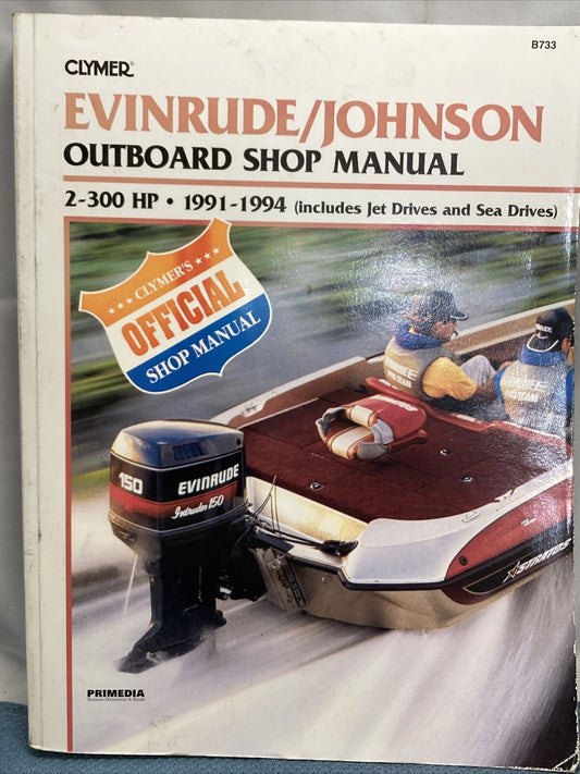 CLYMER EVINRUDE/JOHNSON B733 OUTBOARD SHOP MANUAL 1991-1994 024185762041