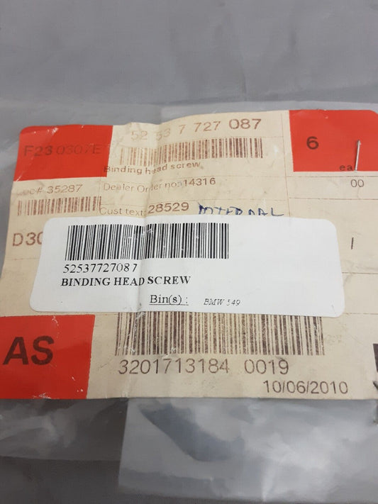 NEW GENUINE BMW 52537727087 BINDING HEAD SCREW - M5X18 S1000 HP4 2008-2013