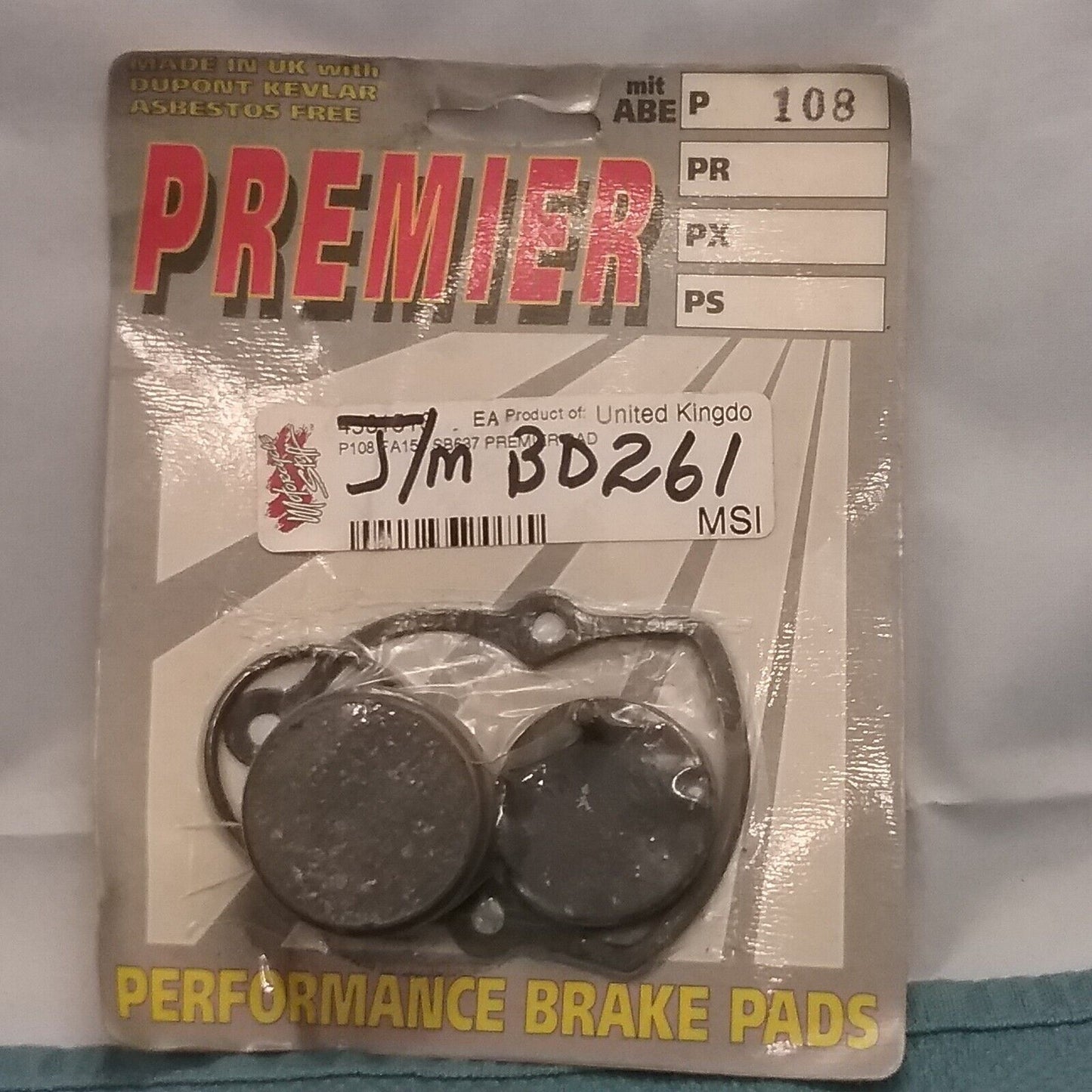 NEW PREMIER PERFORMANCE BRAKE PADS 108