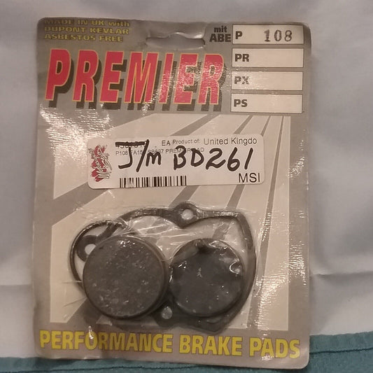 NEW PREMIER PERFORMANCE BRAKE PADS 108