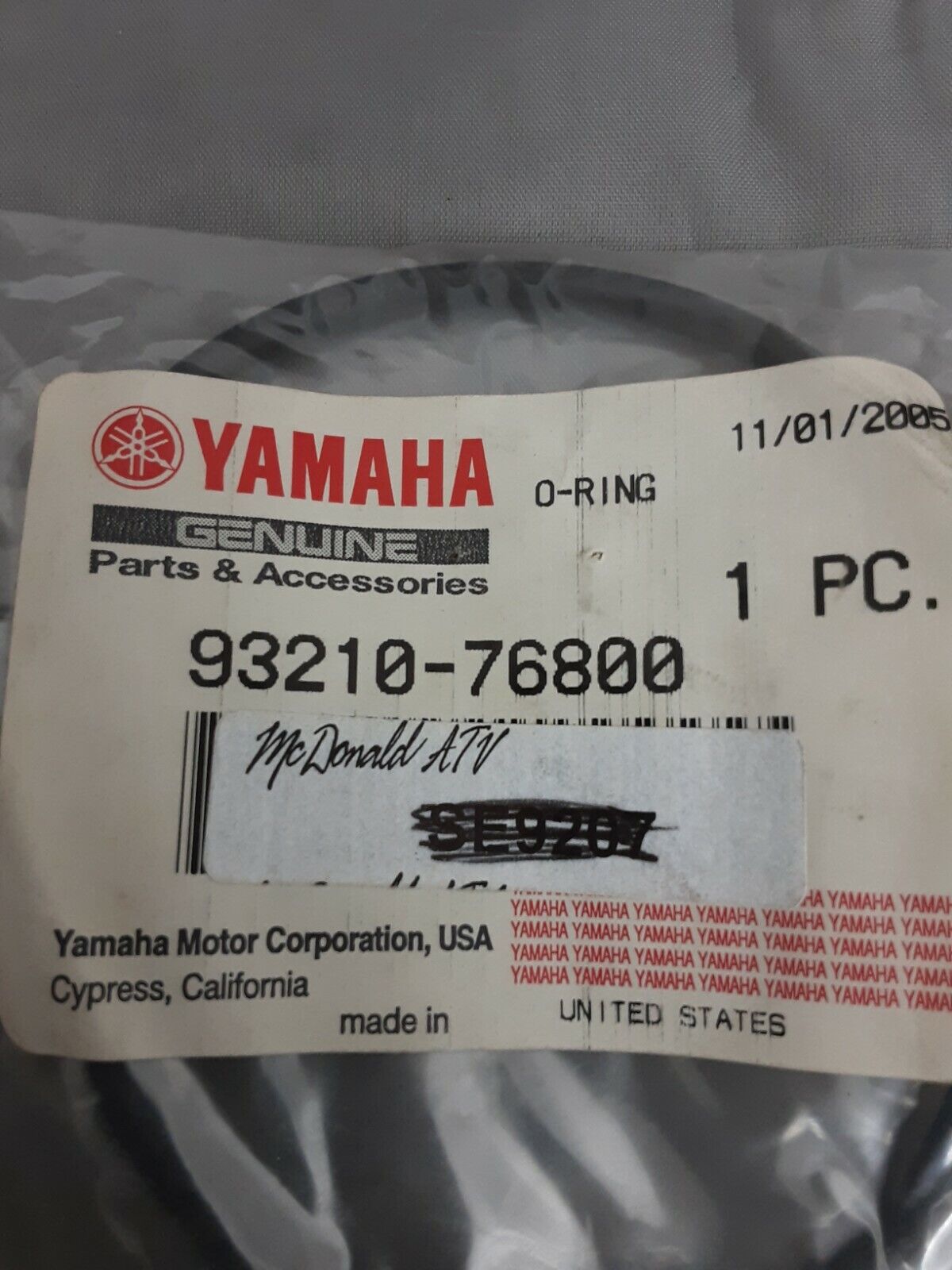 NEW GENUINE YAMAHA 93210-76800 O-RING Kodiak YFM400 YFM450 Bruin 4x4 YFM350