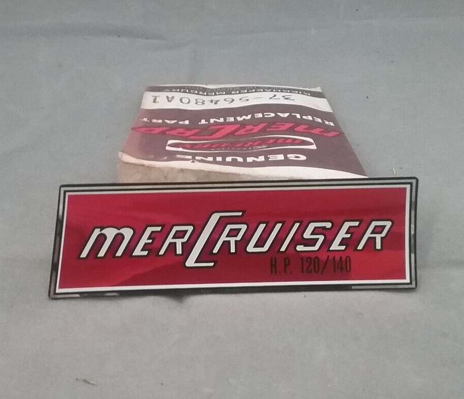 QTY3 NEW MERCURY 37-56480A1 DECAL SET MERCRUISER 120/140 AND 165HP