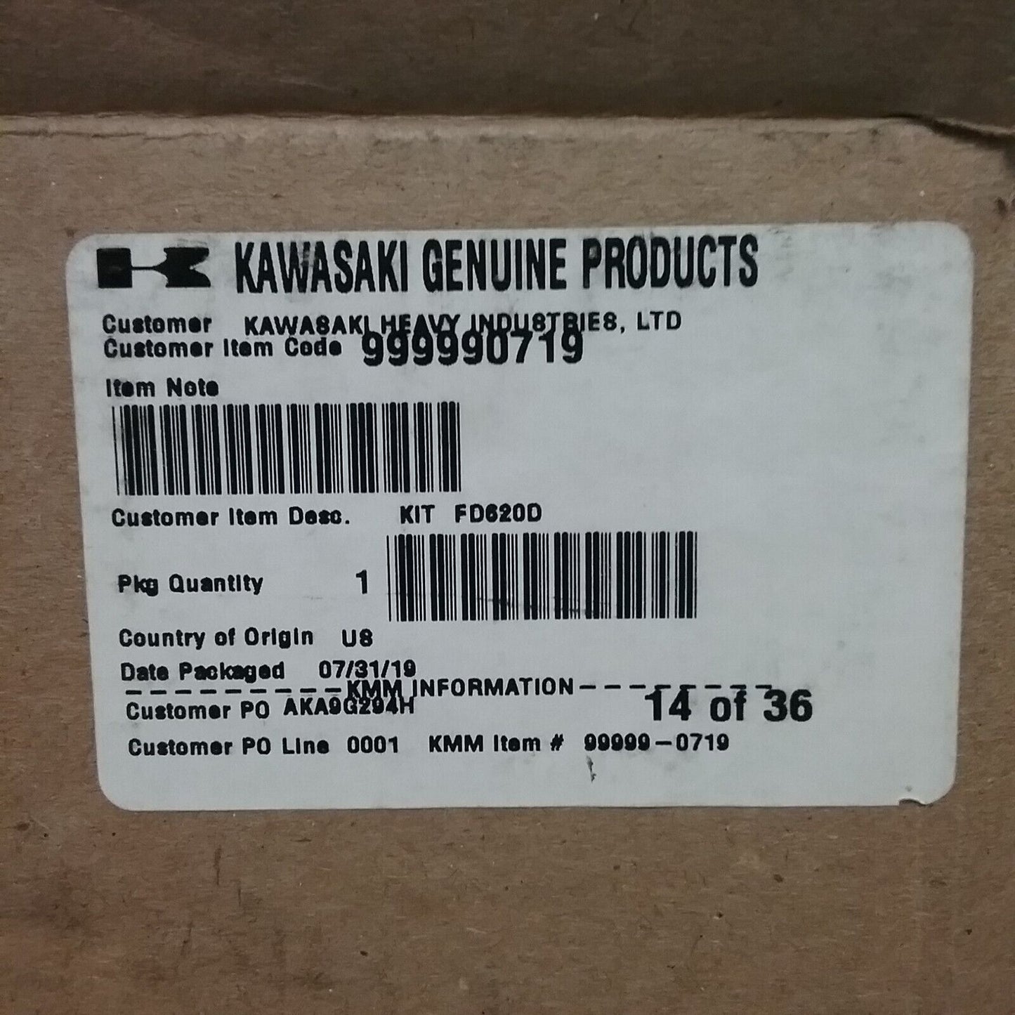 NEW GENUINE KAWASAKI 99999-0719 CRANKSHAFT KIT