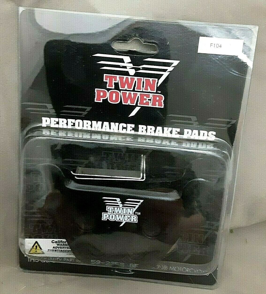 Twin Power 59-2358 Performance Brake Pads for Harley Davidson F104 03