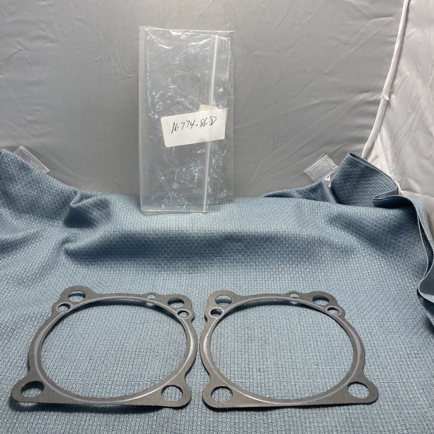 QTY 2, NEW COMPATIBLE WITH HARLEY DAVIDSON 16774-86D GASKET, CYLINDER BASE