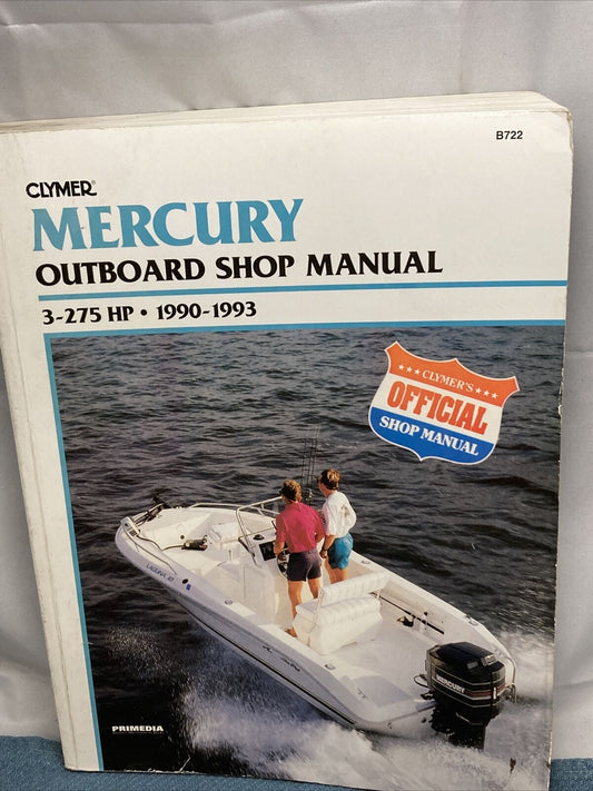 CLYMER MERCURY B722 OUTBOARD SHOP MANUAL 1990-1993 024185756828