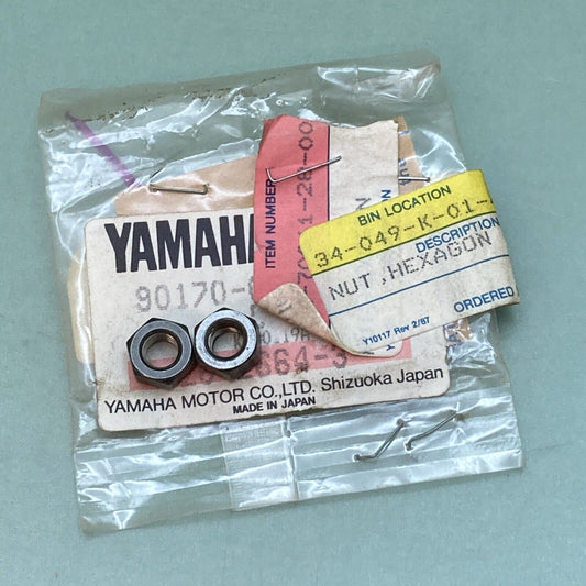 QTY 2 NEW GENUINE YAMAHA 90170-06128-00 VALVE HEXAGON NUT