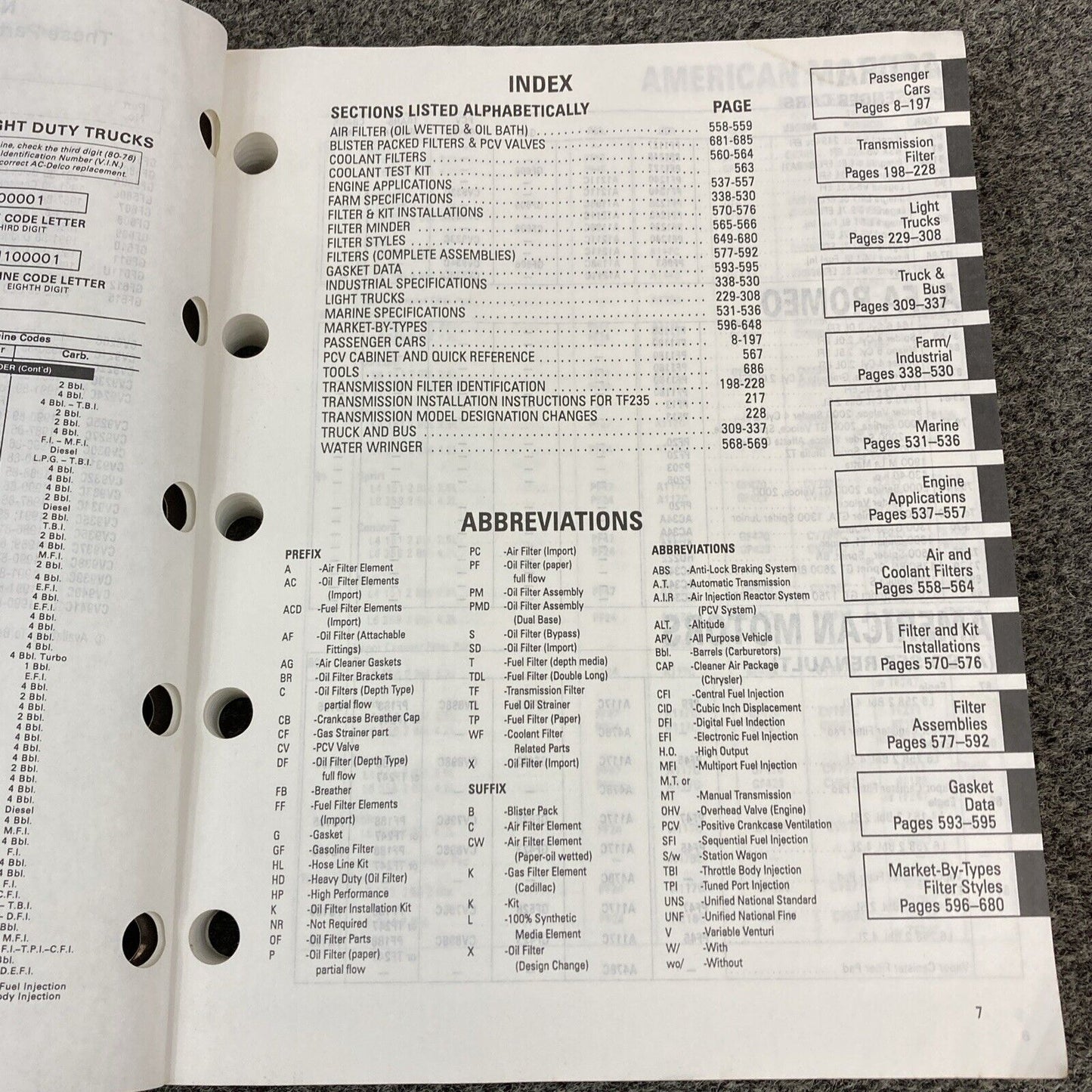 AC-DELCO 1992 & 1993 FILTERS/PCV VALVES PARTS CATALOGS