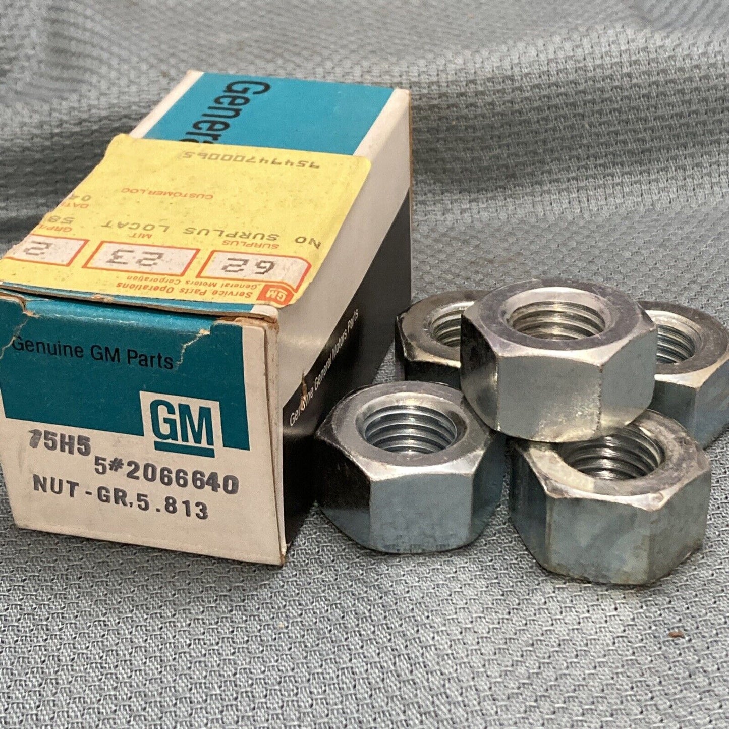 QTY 5 NEW GENUINE GM 2066640 NUT, HEXAGON WHEEL RIM CLAMP STUD GR 5.813