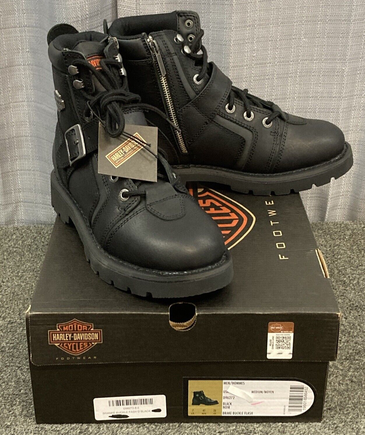 NEW GENUINE HARLEY DAVIDSON D96272 SIZE 9 BRAKE BUCKLE FLASH BLACK