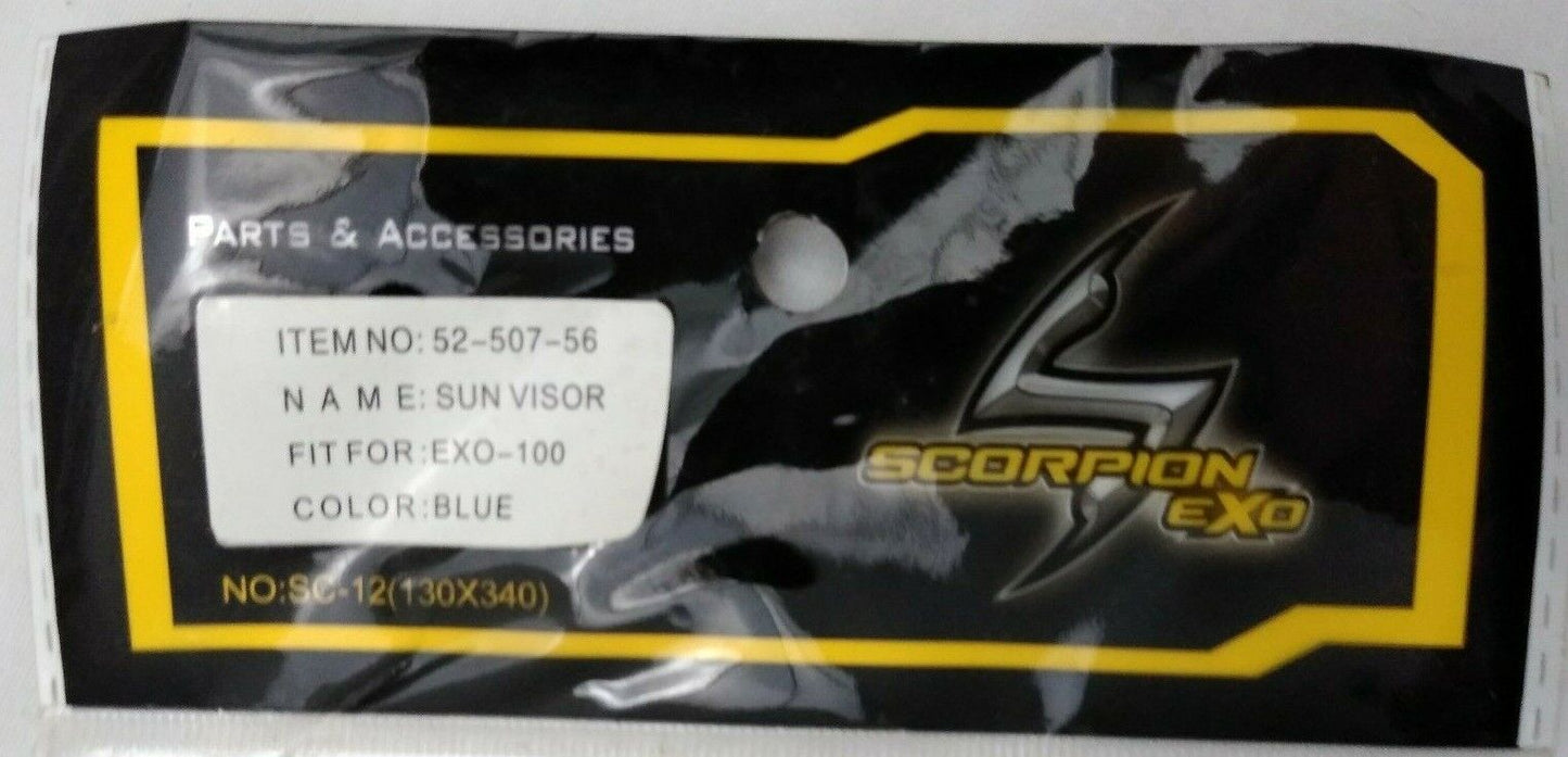 New Scorpion EXO Face Shield Visor / 52-507-56 / BLUE / Fits: EXO-100