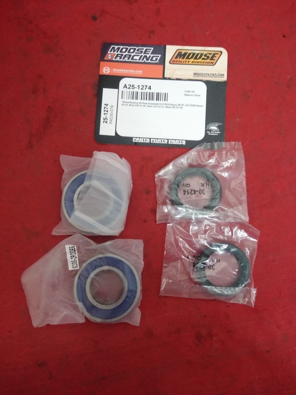 NEW ALL BALLS / Moose Racing Wheel Bearing Kit A25-1274 / PAD30-07B