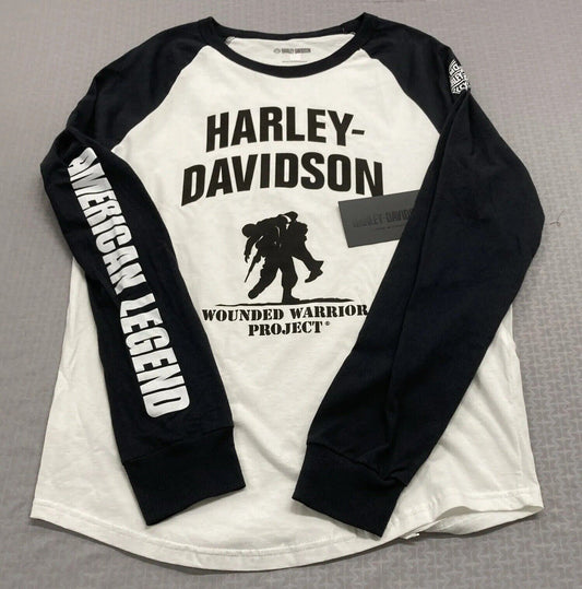 NEW GENUINE HARLEY DAVIDSON 96044-23VM MEN'S 2XL TEE KNIT WWP WHITE COLORBLOCK
