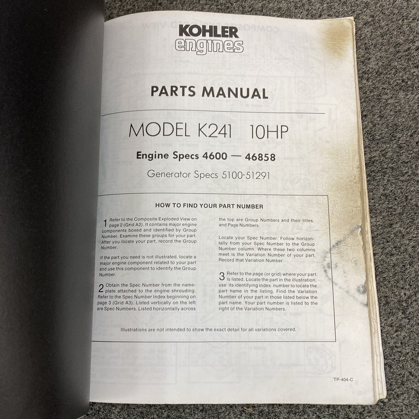 GENUINE KOHLER ENGINES REFERENCE & PARTS MANUALS