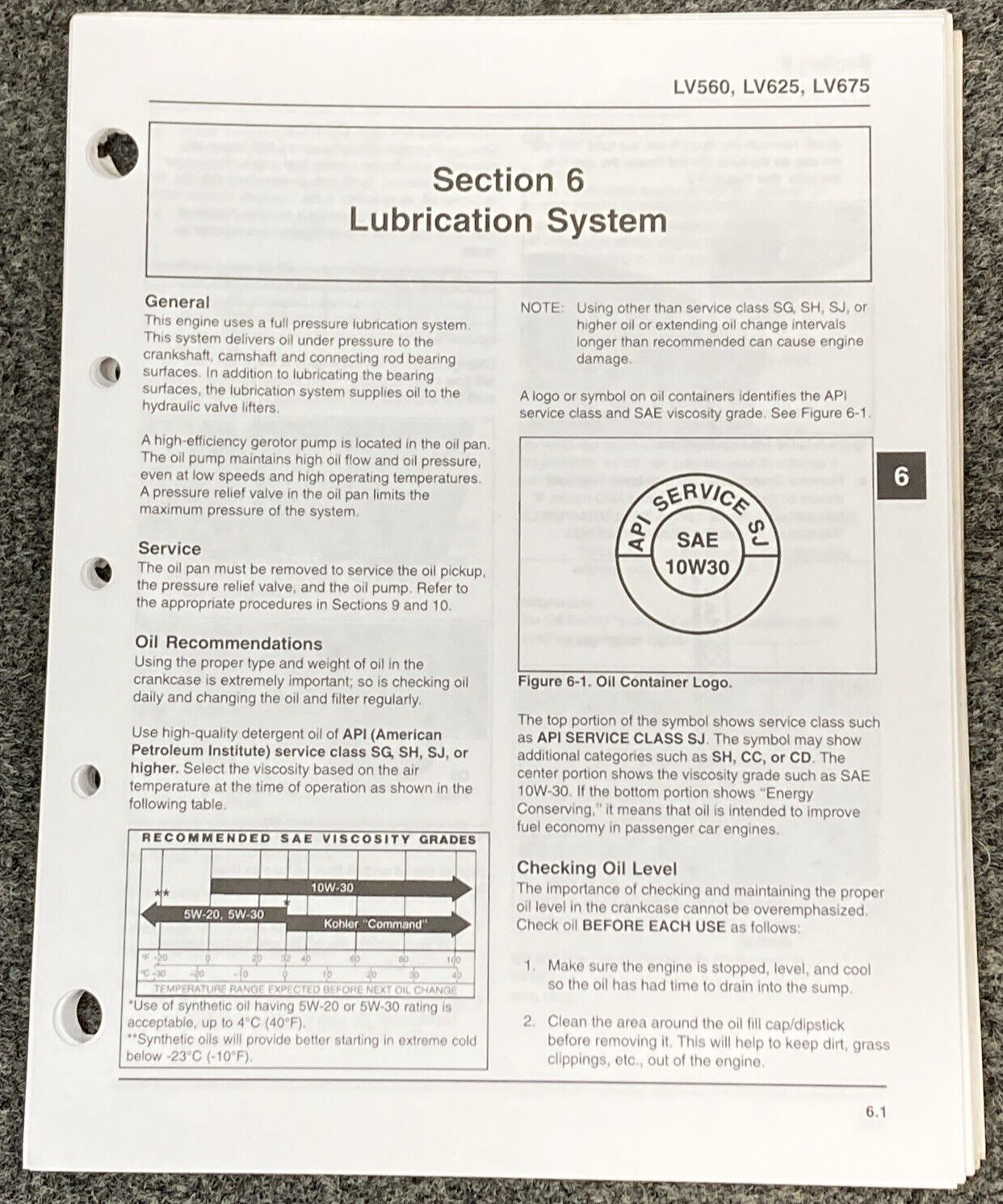 GENUINE KOHLER ENGINES TP-2509 LOOSE-LEAF AEGIS SERVICE MANUAL