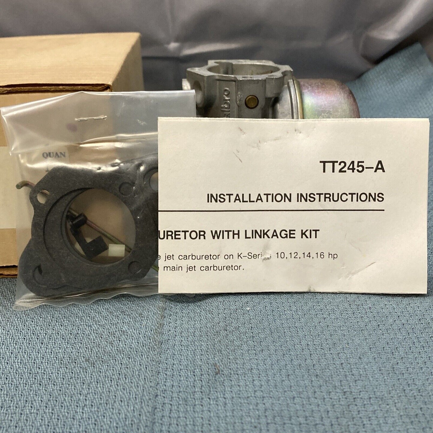 NEW GENUINE KOHLER 47 853 36-S KIT, CARBURETOR