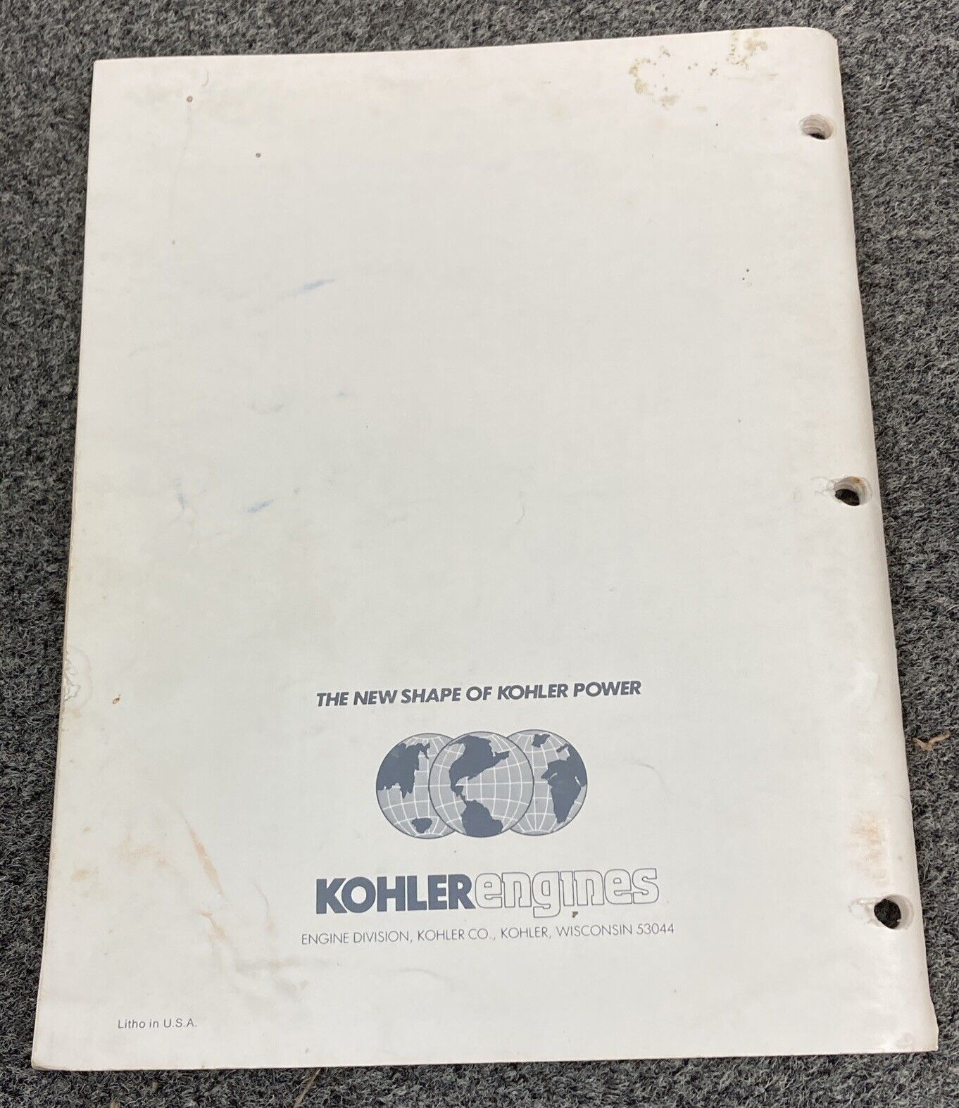 GENUINE KOHLER ENGINES SALES/SERVICE UPDATE SEMINAR MANUALS